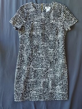 DKNY Black and White Patterned Knit Dresses